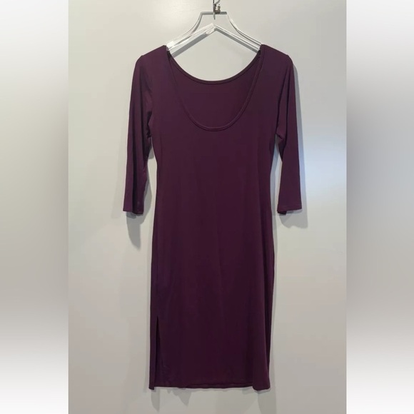 Lulu’s Purple Scoop Neck‎ Long Sleeve Dress Women’s Size Medium (3) - Picture 2 of 2